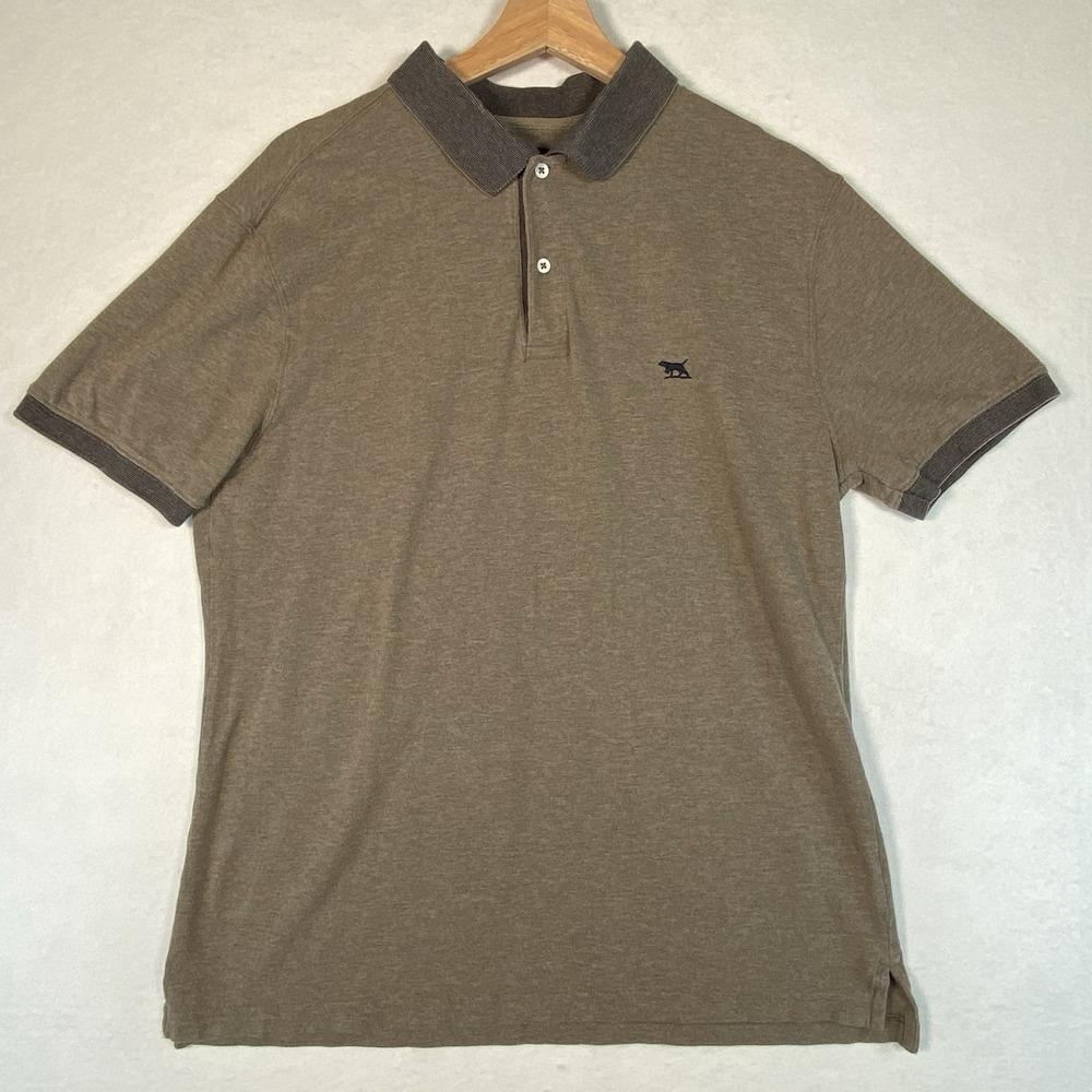 Rodd & Gunn Polo Shirt Mens XL Brown‎ Short Sleeve Sports Fit Cotton Preppy